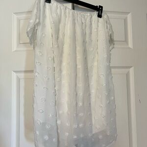 White Floral Off-Shoulder Blouse